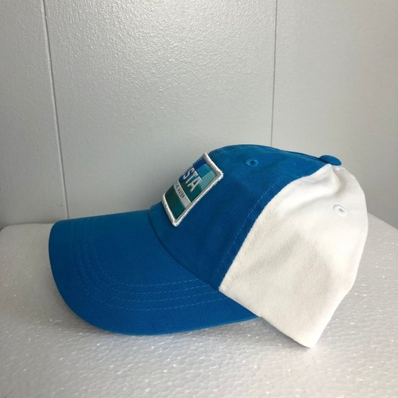 Costa Born On The Water Traveler Twill Fishing Hat Blue White One Size NEW - Picture 7 of 7